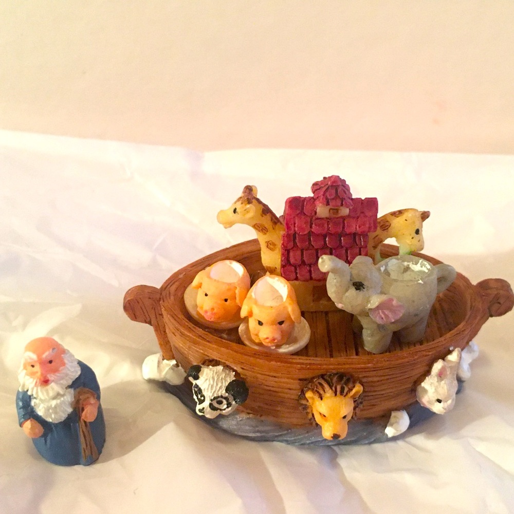 Miniature Noah and His Ark